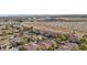 Aerial view of houses in a desert residential neighborhood at 3817 Honey Ridge Ct, Las Vegas, NV 89135