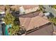 Aerial view of a house with a pool and backyard at 3817 Honey Ridge Ct, Las Vegas, NV 89135