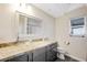 Modern bathroom with glass sink and granite countertop at 7192 Polita Ct, Las Vegas, NV 89156