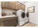 Convenient laundry room with washer, dryer, and extra storage at 10270 Super Jovian St, Las Vegas, NV 89143