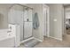 Bathroom with a shower and tub at 10597 Painted Bridge St, Las Vegas, NV 89179