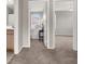 View of bedroom and hallway, carpeted floor at 10597 Painted Bridge St, Las Vegas, NV 89179