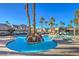 Refreshing community pool and spa area with rock waterfall feature at 2101 Quartz Cliff St # 207, Las Vegas, NV 89117