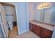 Clean bathroom with granite vanity and a bathtub at 2451 N Rainbow Blvd # 2144, Las Vegas, NV 89108