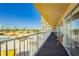 Private balcony overlooking the pool and city at 3111 Bel Air Dr # 4G, Las Vegas, NV 89109