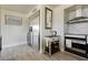 Modern kitchen with stainless steel appliances and chevron backsplash at 3111 Bel Air Dr # 4G, Las Vegas, NV 89109