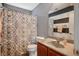 Bathroom with granite vanity and shower/tub combo at 6040 Emma Bay Ct # 101, North Las Vegas, NV 89031