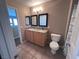 Double sink bathroom with granite countertop at 10488 Beckaville Ave, Las Vegas, NV 89129