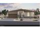 Single-story home with brown garage door and light-colored stone exterior at 129 Castanet Ln # Lot 190, Henderson, NV 89011