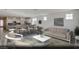Bright, open-concept living room featuring modern furnishings, light wood floors, and abundant natural light from multiple windows at 129 Castanet Ln # Lot 190, Henderson, NV 89015