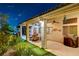 Covered patio with seating area and built-in grill at 156 Ozuna Ct, Las Vegas, NV 89183