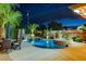 Resort-style pool with a spa and a waterslide at 156 Ozuna Ct, Las Vegas, NV 89183