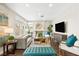 Bright and airy living room with a cozy seating area and fireplace at 1713 Sequoia Dr, Henderson, NV 89014