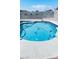 Relaxing backyard pool with dolphin accents and patio at 1972 Weenap Dr, Las Vegas, NV 89108