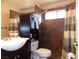 Clean bathroom with shower, toilet and vanity at 2525 Huber Heights Dr, Las Vegas, NV 89128