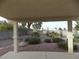 Relaxing patio area overlooking the backyard garden at 2662 Churchill Cir, Henderson, NV 89074