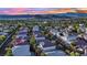 Aerial view of community, showcasing numerous houses and landscape at 295 Blackstone River Ave, Las Vegas, NV 89148