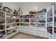 Well-organized pantry with ample shelving for storage at 5805 Vibrant Violet Ct, Las Vegas, NV 89130