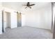 Bedroom with ceiling fan and ensuite bathroom access at 6641 Hurkling Stone Ave, Las Vegas, NV 89139