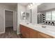 Bathroom with double vanity and walk-in shower at 8809 Early Horizon Dr, Las Vegas, NV 89178