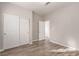 Bedroom with double door closet and neutral walls at 8809 Early Horizon Dr, Las Vegas, NV 89178