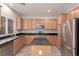 Modern kitchen with stainless steel appliances and an island at 8809 Early Horizon Dr, Las Vegas, NV 89178