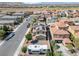 Aerial view highlighting the home's solar panels and location within the community at 8862 Nannette Marie Ct, Las Vegas, NV 89148