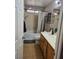 Cozy bathroom with a tub and shower combination, providing functionality and comfort at 10046 Dancing Lasso Ct, Las Vegas, NV 89178