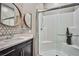 Bathroom boasts a walk-in shower and stylish vanity at 10226 Jade Gardens Dr, Las Vegas, NV 89135