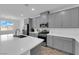 Modern kitchen that features gray cabinets, stainless steel appliances, and an island at 1606 Dire Wolf Ave, North Las Vegas, NV 89084