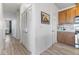 Bright hallway with linen closet and kitchen access at 20 Red Oak Canyon St # 3, Henderson, NV 89012