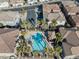 Relaxing community pool and spa area with palm trees at 20 Red Oak Canyon St # 3, Henderson, NV 89012