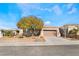 Single-story house with a brown garage door and a tree in the front yard at 2568 Dirleton Pl, Henderson, NV 89044