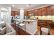 Modern kitchen with granite countertops and breakfast bar at 2568 Dirleton Pl, Henderson, NV 89044