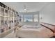 Main bedroom with bay window, ceiling fan and built-in shelving at 2736 Mintlaw Ave, Henderson, NV 89044