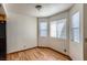 Bright dining area with wood flooring and window at 332 S Buffalo Dr # 202, Las Vegas, NV 89145