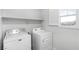 Laundry room with washer, dryer, and shelving at 3748 Honey Crest Dr, Las Vegas, NV 89135