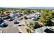 Aerial view of a house on a residential street with mountain views at 3950 Ventura Way, Las Vegas, NV 89121