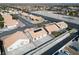 Aerial view of a house with solar panels and a backyard at 4313 Beach Cliff Ave, North Las Vegas, NV 89031