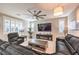 Relaxing living room featuring a fireplace and comfortable seating at 4417 S Grand Cypress Way, Pahrump, NV 89061