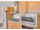 Modern kitchen with stainless steel appliances and granite countertops at 4575 Dean Martin Dr # 1108, Las Vegas, NV 89103