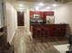 Modern kitchen with dark wood cabinets and stainless steel appliances at 4575 Dean Martin Dr # 2001, Las Vegas, NV 89103