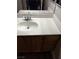 Clean bathroom with single sink vanity and light wood cabinets at 5650 E Sahara Ave # 2029, Las Vegas, NV 89142