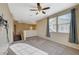 Spacious loft area with ceiling fan and large windows at 5892 Rothbury Ave, Las Vegas, NV 89141