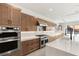 Modern kitchen with stainless steel appliances and light wood cabinetry at 6385 Leeland Ct, Las Vegas, NV 89149