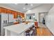 Modern kitchen with stainless steel appliances and an island at 6452 Casamar St, North Las Vegas, NV 89086