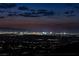 Panoramic aerial view of the city lights at night at 665 Overlook Rim Dr, Henderson, NV 89012