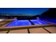 Luxury pool with stunning nighttime city views at 665 Overlook Rim Dr, Henderson, NV 89012