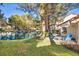 Picturesque lake view from a tranquil patio setting at 6908 Emerald Springs Ln, Las Vegas, NV 89113