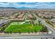 Aerial view of community with park and surrounding neighborhood at 7960 Brookside Falls Ct, Las Vegas, NV 89166